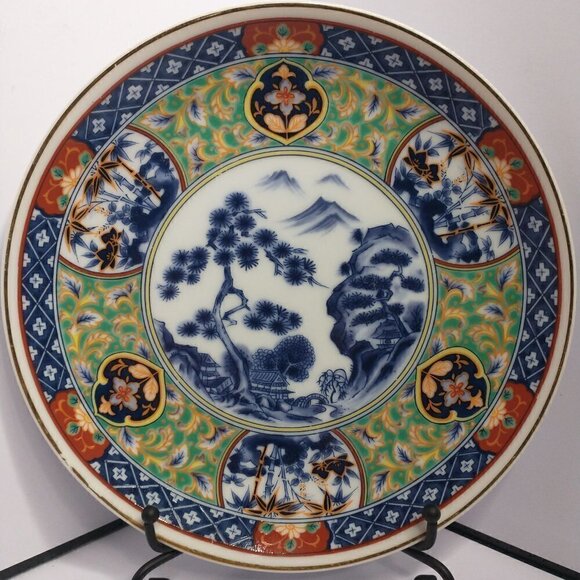 Imari Wall Plate Porcelain Plaque Made in Japan Set of 4 VTG Ware 6 1/4" - Picture 4 of 14